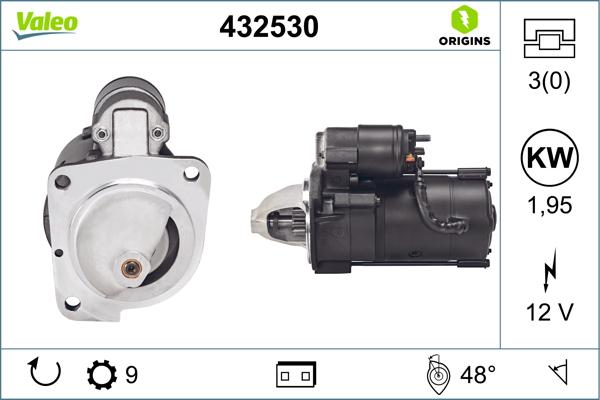 VALEO 432530 - Стартер autozip.com.ua