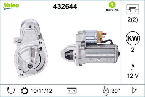 VALEO 432644 - Стартер autozip.com.ua