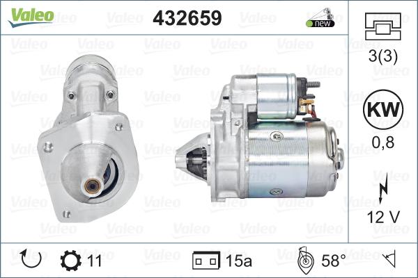 Valeo 432659 - Стартер autozip.com.ua