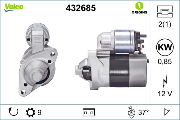 VALEO 432685 - Стартер autozip.com.ua