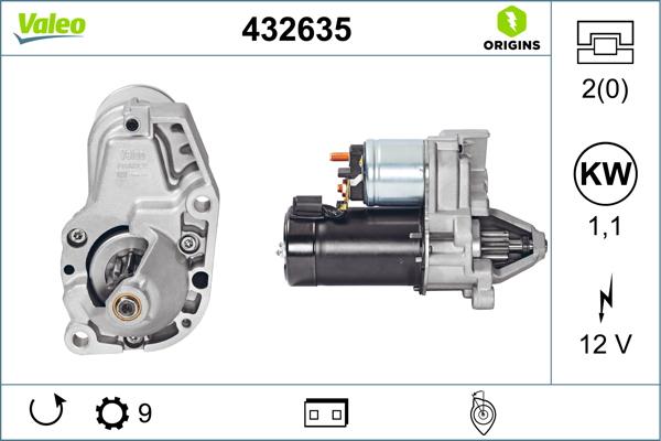 VALEO 432635 - Стартер autozip.com.ua