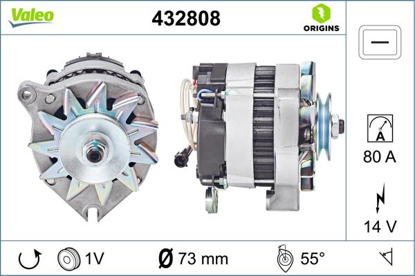 VALEO 432808 - Генератор autozip.com.ua