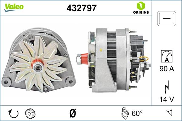 VALEO 432797 - Генератор autozip.com.ua