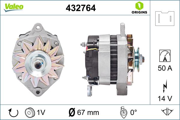 VALEO 432764 - Генератор autozip.com.ua