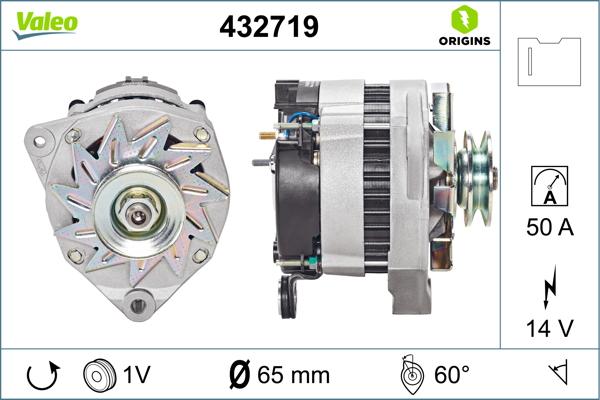 VALEO 432719 - Генератор autozip.com.ua