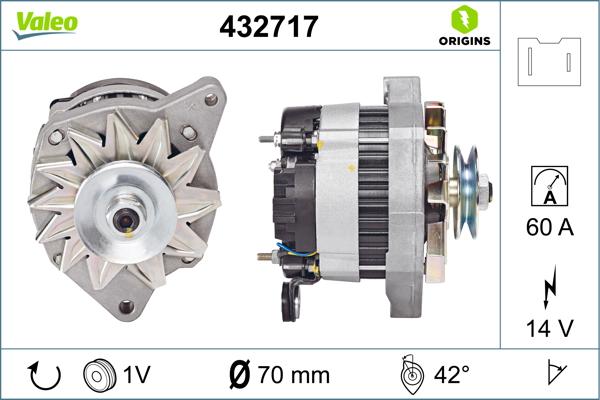 VALEO 432717 - Генератор autozip.com.ua