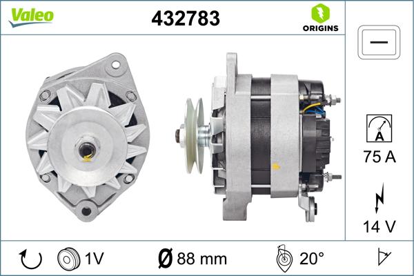 VALEO 432783 - Генератор autozip.com.ua