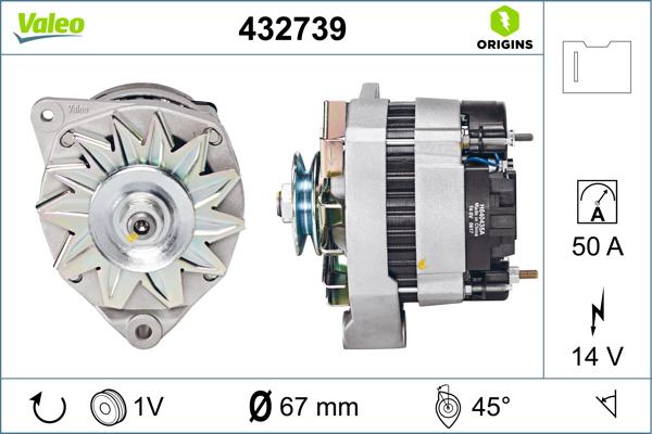 VALEO 432739 - Генератор autozip.com.ua