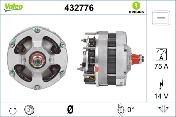 VALEO 432776 - Генератор autozip.com.ua