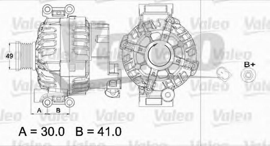 Valeo 437449 - Генератор autozip.com.ua