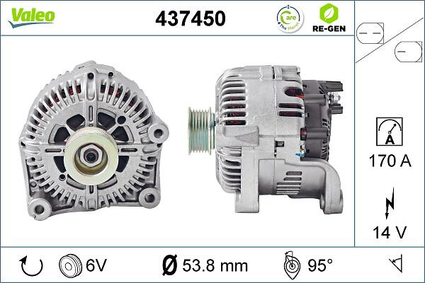 VALEO 437450 - Генератор autozip.com.ua