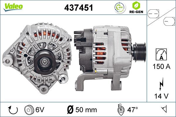 VALEO 437451 - Генератор autozip.com.ua