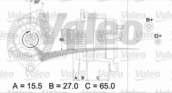 Valeo 437462 - Генератор autozip.com.ua