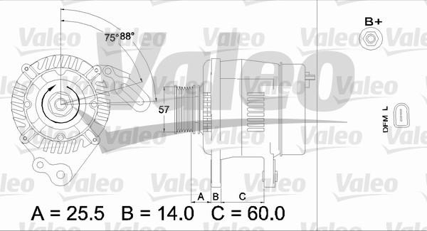 Valeo 437402 - Генератор autozip.com.ua