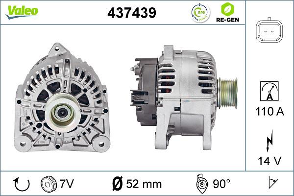 VALEO 437439 - Генератор autozip.com.ua