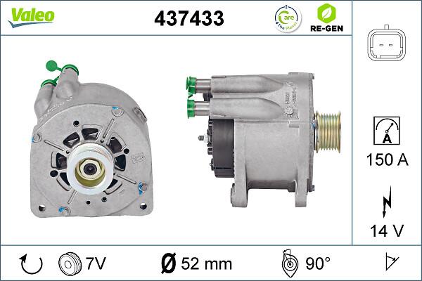 VALEO 437433 - Генератор autozip.com.ua