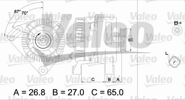 Valeo 437428 - Генератор autozip.com.ua