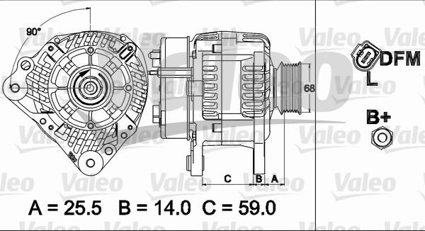 Valeo 437513 - Генератор autozip.com.ua