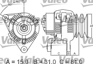 Valeo 437195 - Генератор autozip.com.ua