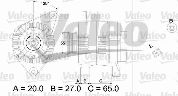 Valeo 437196 - Генератор autozip.com.ua