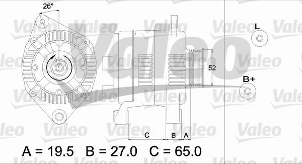 Valeo 437142 - Генератор autozip.com.ua