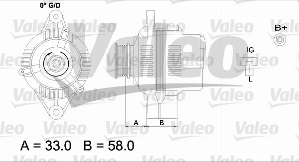 Valeo 437154 - Генератор autozip.com.ua