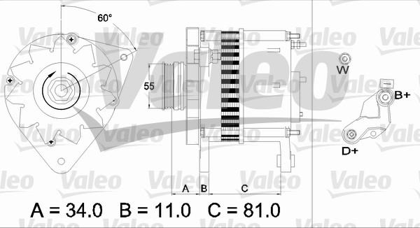 Valeo 437111 - Генератор autozip.com.ua