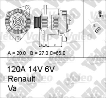 Valeo 437184 - Генератор autozip.com.ua