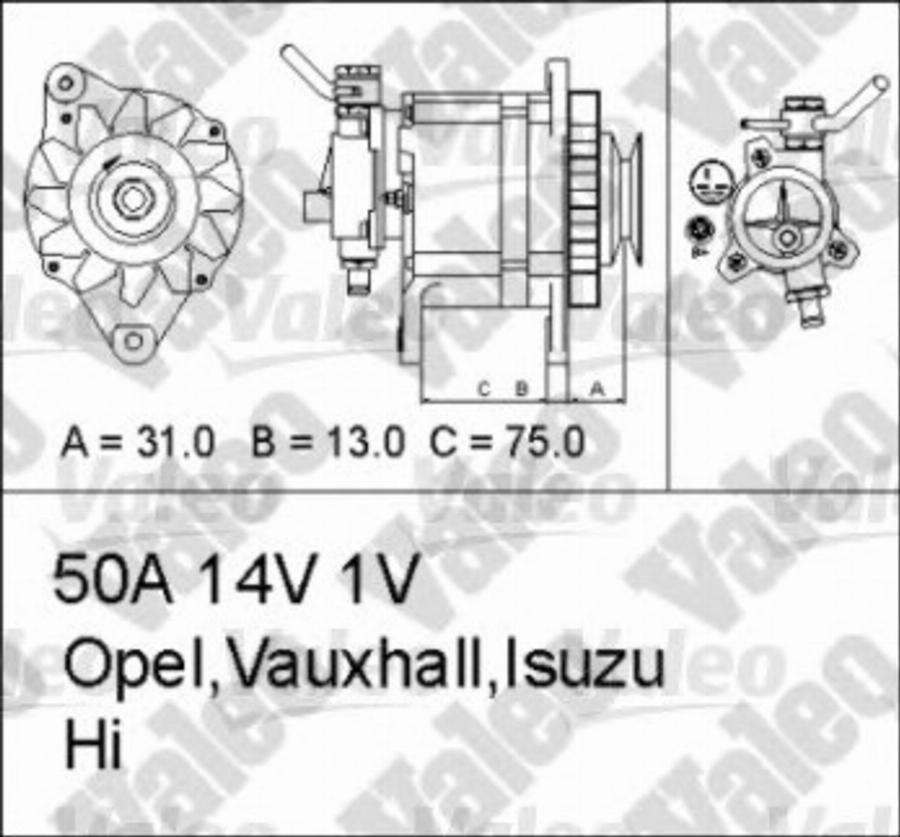 Valeo 437132 - Генератор autozip.com.ua