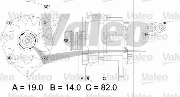 Valeo 437123 - Генератор autozip.com.ua