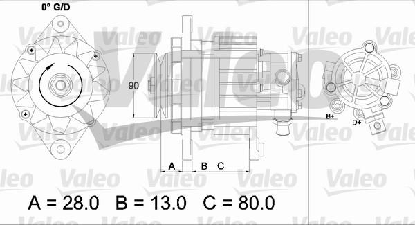 Valeo 437122 - Генератор autozip.com.ua