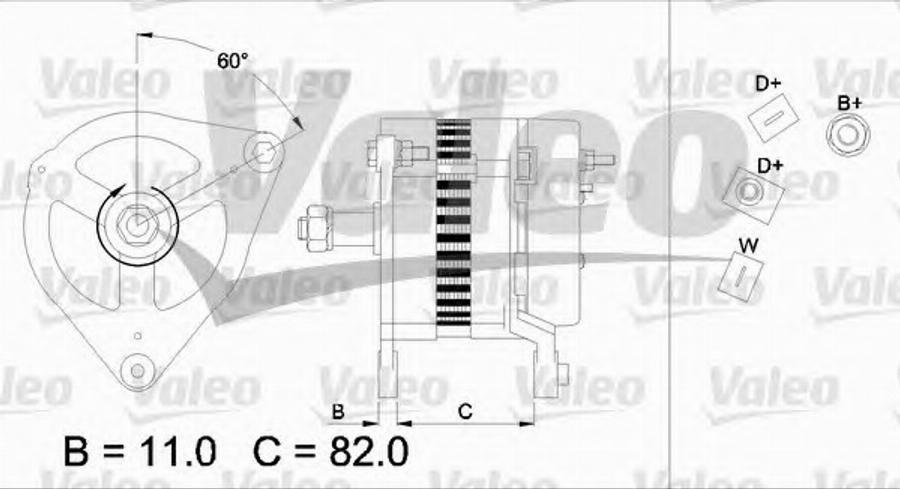 Valeo 437127 - Генератор autozip.com.ua