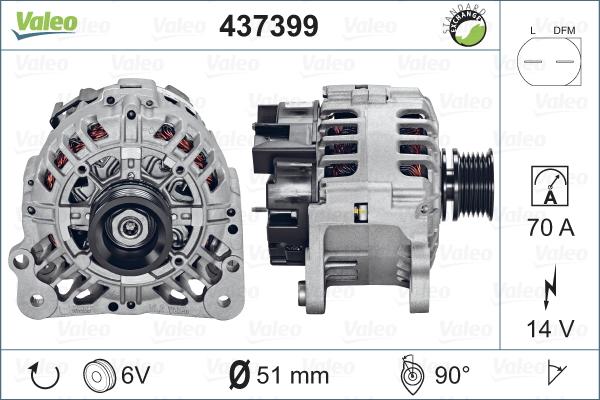 Valeo 437399 - Генератор autozip.com.ua