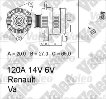 Valeo 437354 - Генератор autozip.com.ua