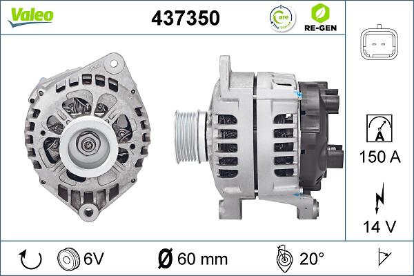 VALEO 437350 - Генератор autozip.com.ua