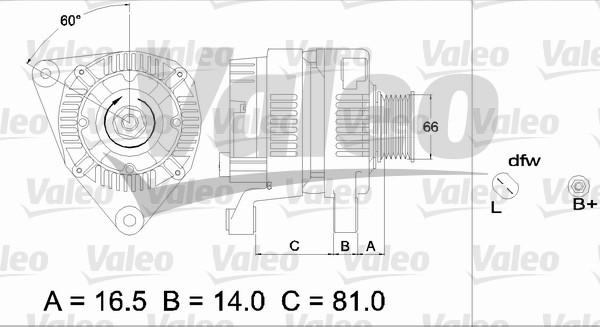 Valeo 437365 - Генератор autozip.com.ua