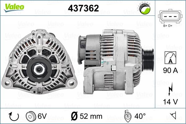 Valeo 437362 - Генератор autozip.com.ua