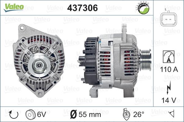 Valeo 437306 - Генератор autozip.com.ua