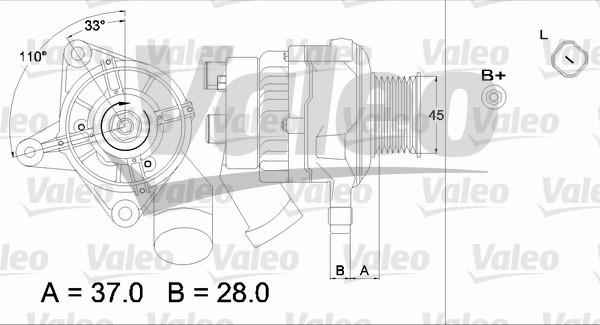 Valeo 437319 - Генератор autozip.com.ua