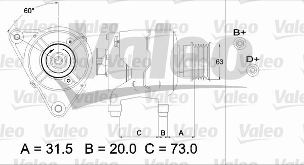 Valeo 437310 - Генератор autozip.com.ua