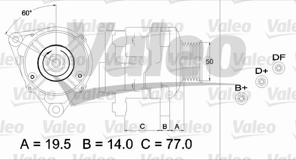 Valeo 437389 - Генератор autozip.com.ua