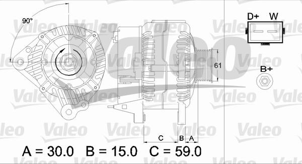 Valeo 437386 - Генератор autozip.com.ua