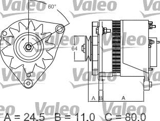 Valeo 437380 - Генератор autozip.com.ua