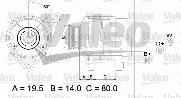 Valeo 437383 - Генератор autozip.com.ua