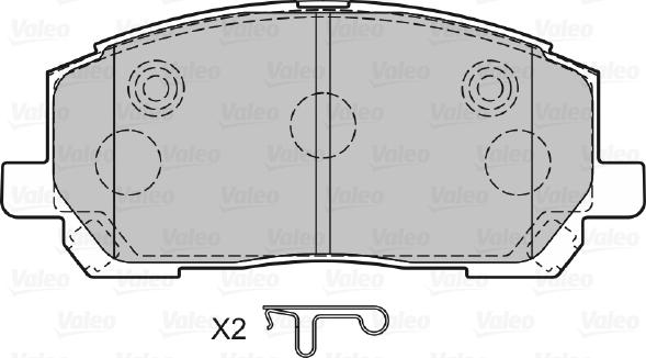 VALEO 598944 - Гальмівні колодки, дискові гальма autozip.com.ua