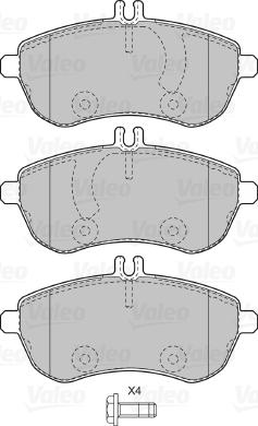 Valeo 598963 - Гальмівні колодки, дискові гальма autozip.com.ua