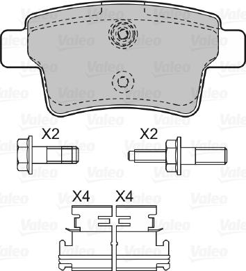 Valeo 598936 - Гальмівні колодки, дискові гальма autozip.com.ua