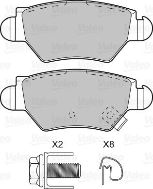 Valeo 598926 - Гальмівні колодки, дискові гальма autozip.com.ua