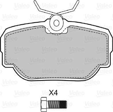 VALEO 598499 - Гальмівні колодки, дискові гальма autozip.com.ua