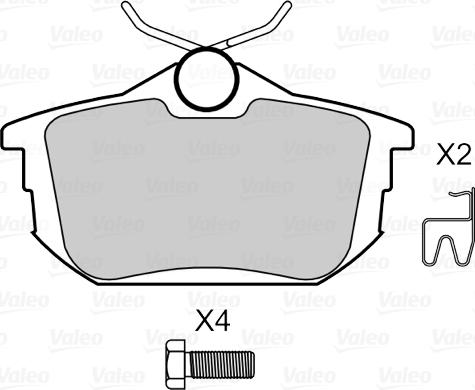 Valeo 598492 - Гальмівні колодки, дискові гальма autozip.com.ua